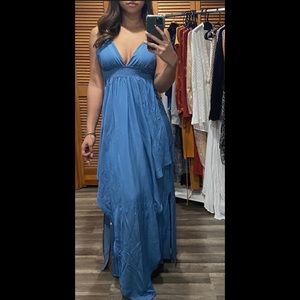 Flowy Blue Maxi Dress